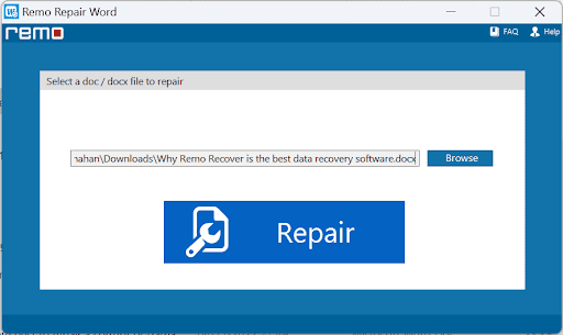 Browse the word repair file