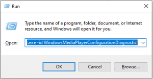 open Windows Media Player Settings Troubleshooter