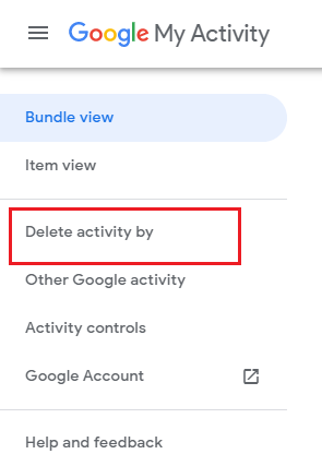 google search history deleted activity