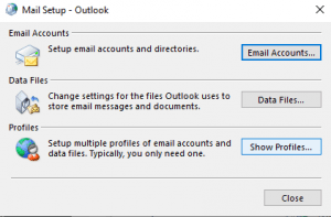 outlook stuck on processing