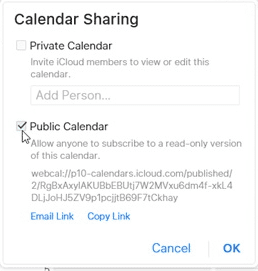 calendar sharing