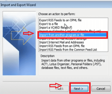 choose-import-from-another-program-to-import-pst-file-outlook-2007