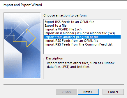 choose-import-from-another-program-to-import-pst-file