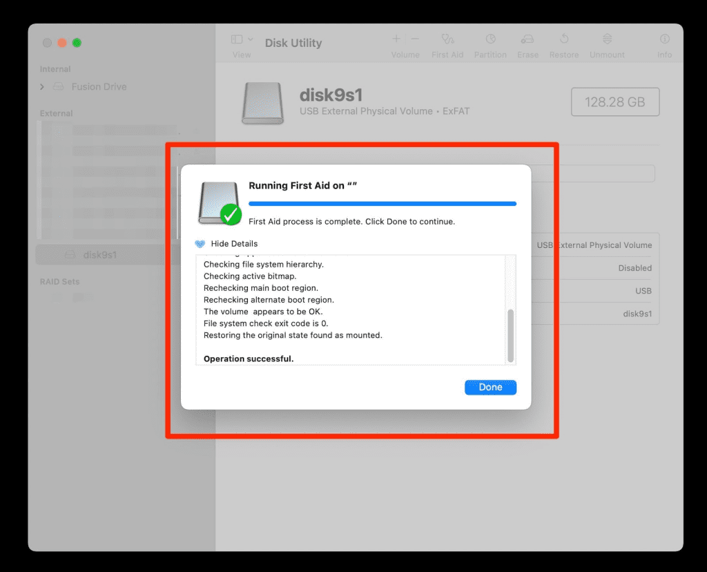 Fixed errors on CF card Mac