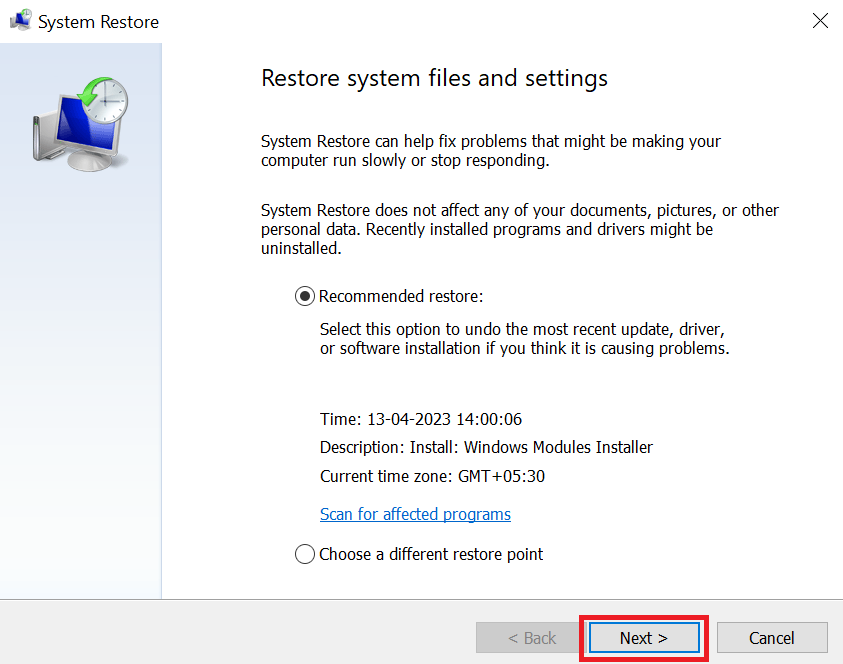 restore files from fat32 drive using system restore