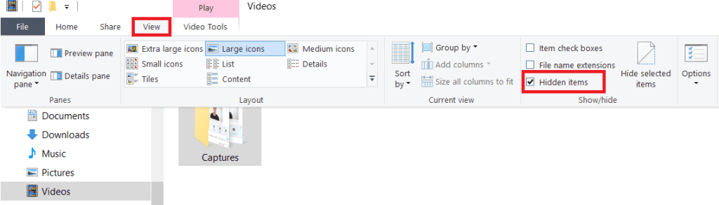  use file explorer to view hidden files