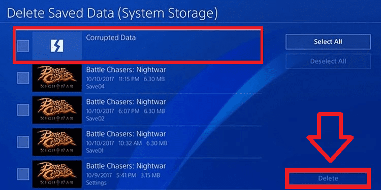 delete-the-corrupted-file-to-fix-ps4-database-is-corrupted