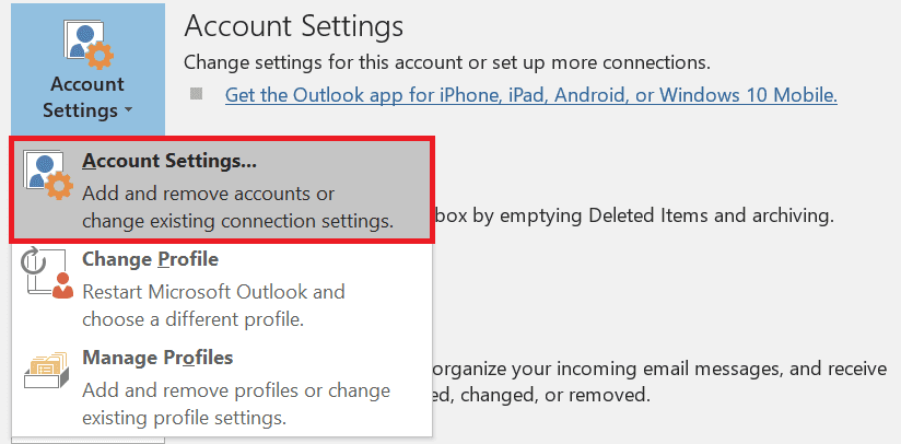 access-outlook-account-seetings
